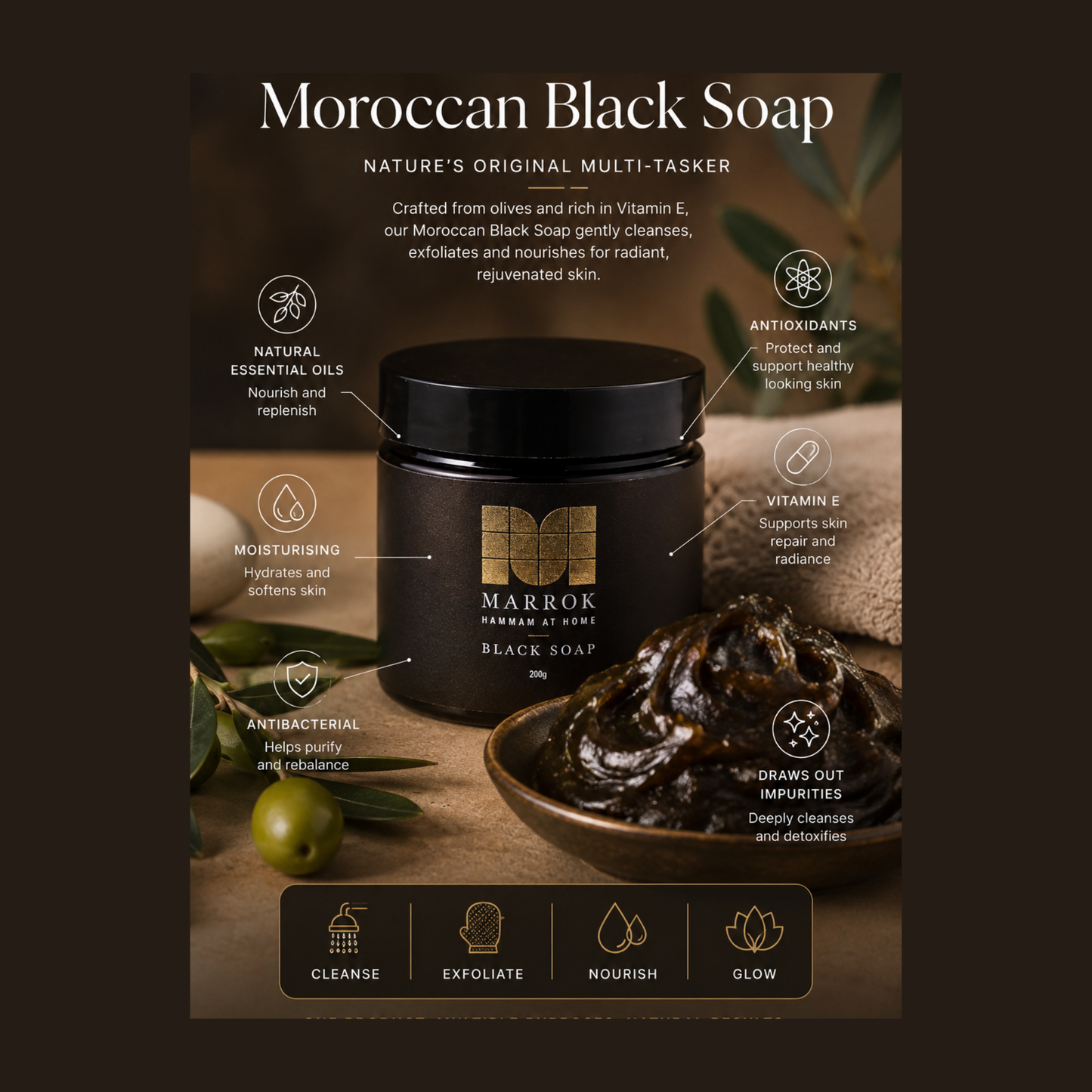 MOROCCAN BLACK SOAP - EUCALYPTUS